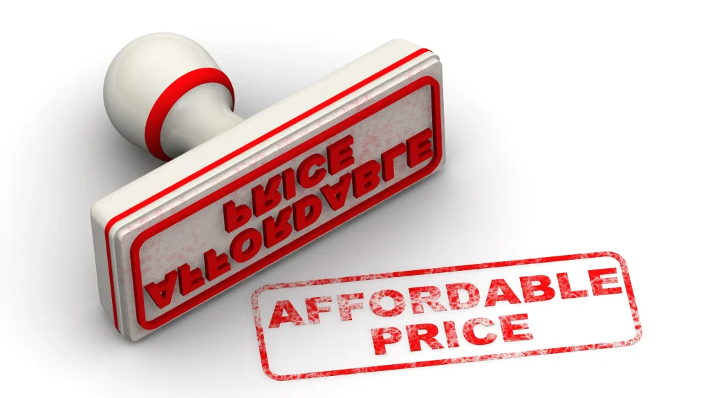 A red 'Affordable Price' stamp, highlighting the affordability aspect of SEO services London for businesses seeking effective yet budget-friendly SEO solutions